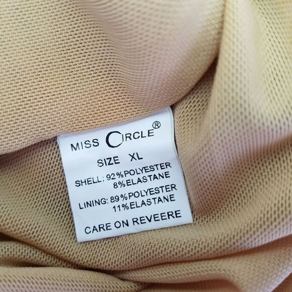 NWOT Miss Circle Flora Sage Green Mesh Stretchy Ruched Bodycon Halter Dress XL - Picture 13 of 13